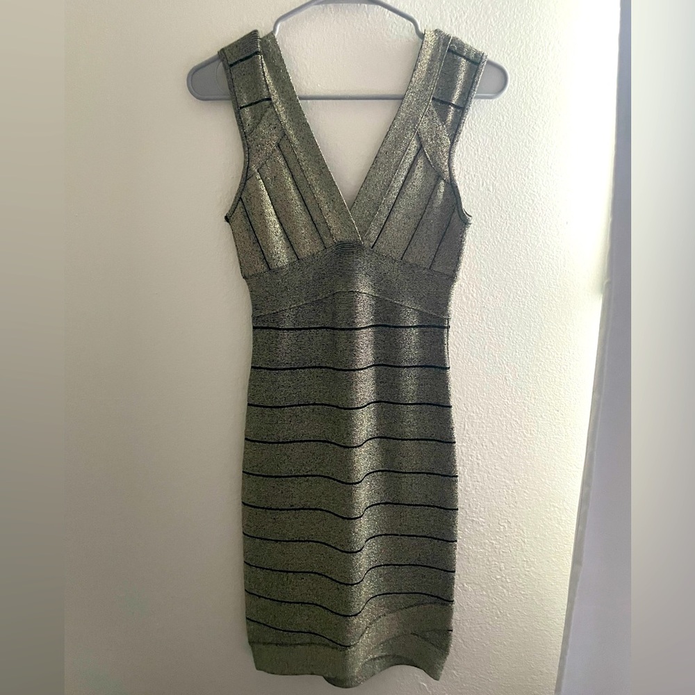 Gold Sparkly Bodycon Dress